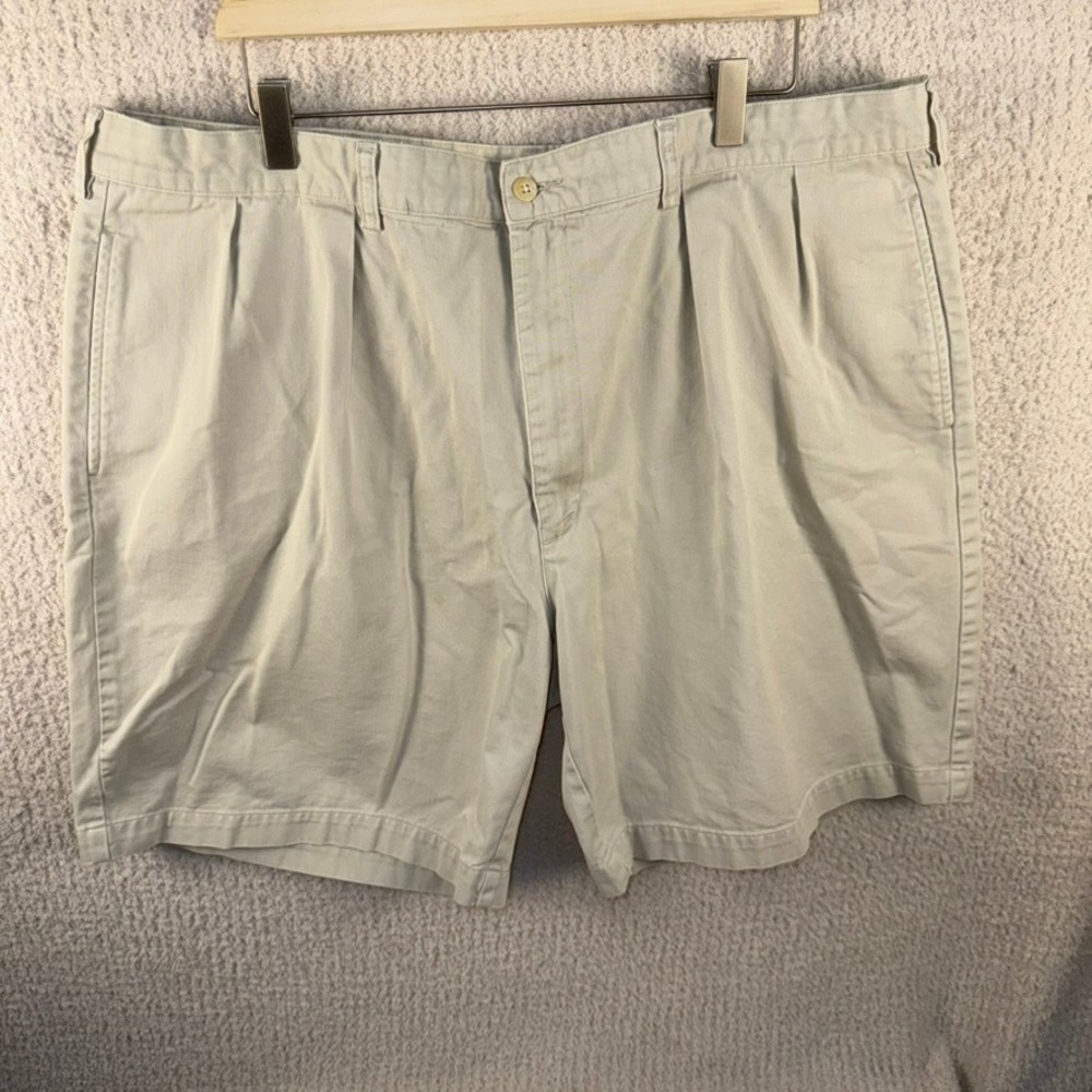 Polo Ralph Lauren Mens Chino Shorts‎ Pleated Khaki Beige Cotton Casual